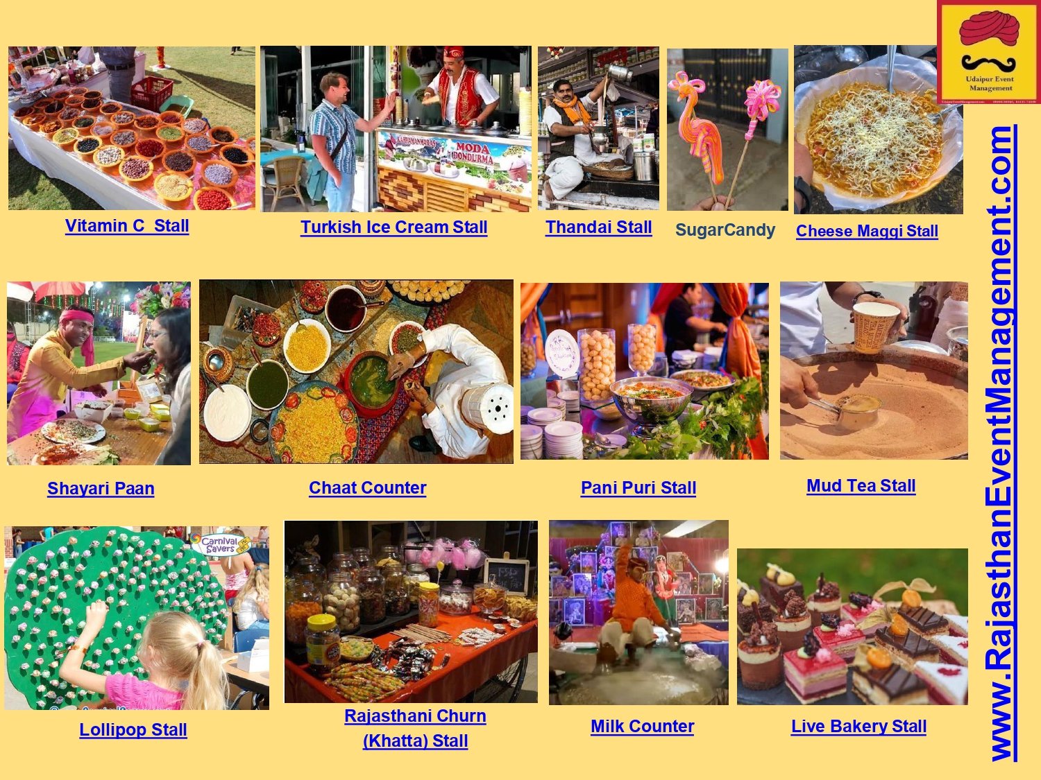 Live Food Counters Event Carnival | Rajasthani Mela Carnival Stalls PAN India