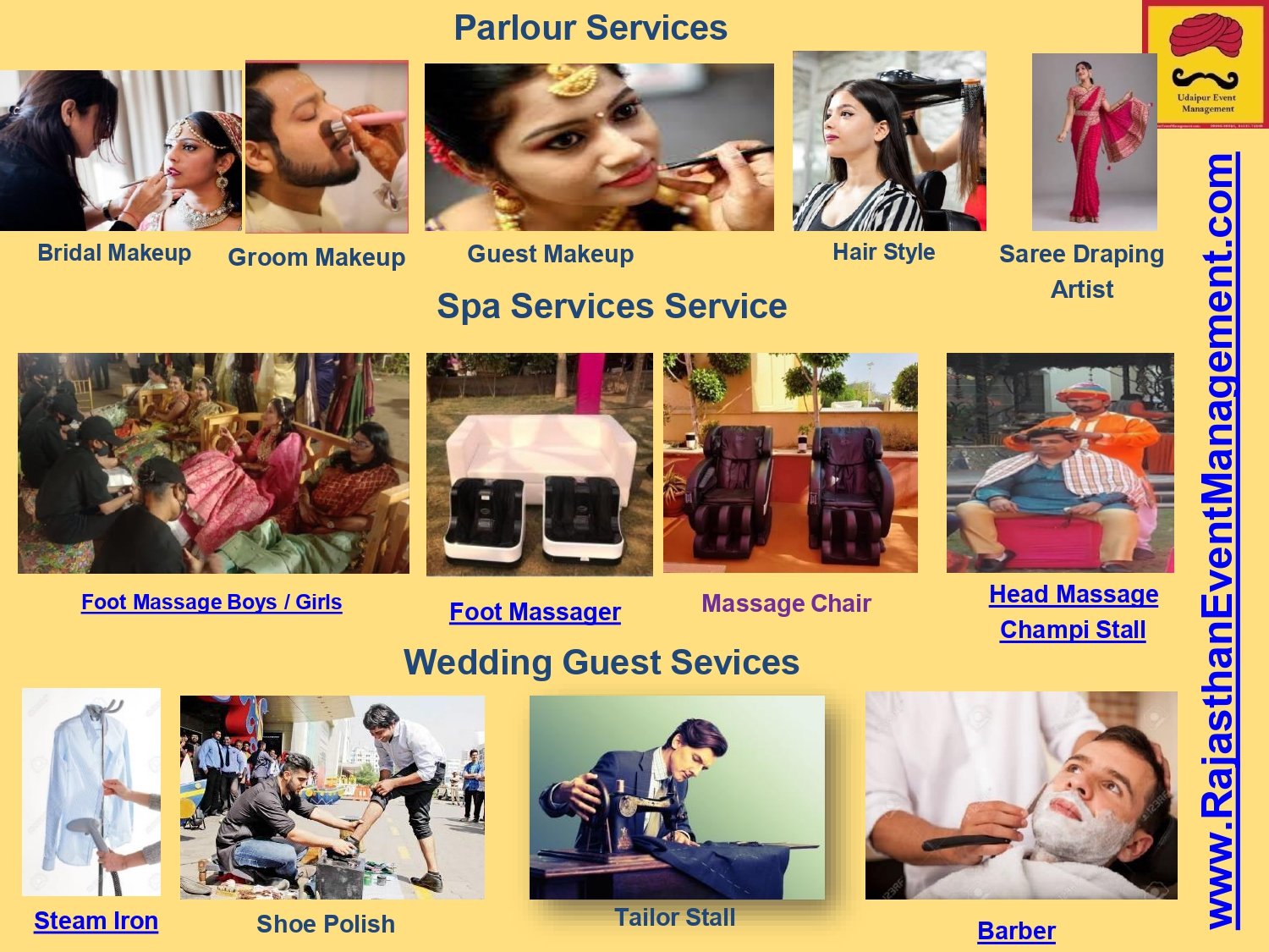 Parlour Services Wedding Event | Rajasthani Mela Carnival Stalls PAN India