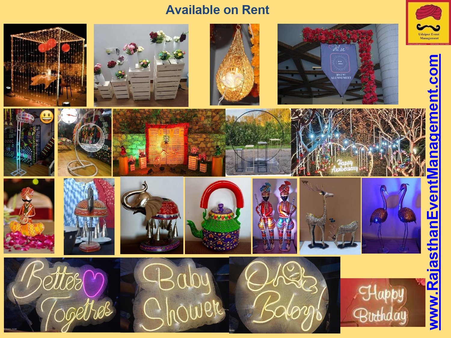 Royal Wedding Props on Rent | Rajasthani Mela Carnival Stalls PAN India