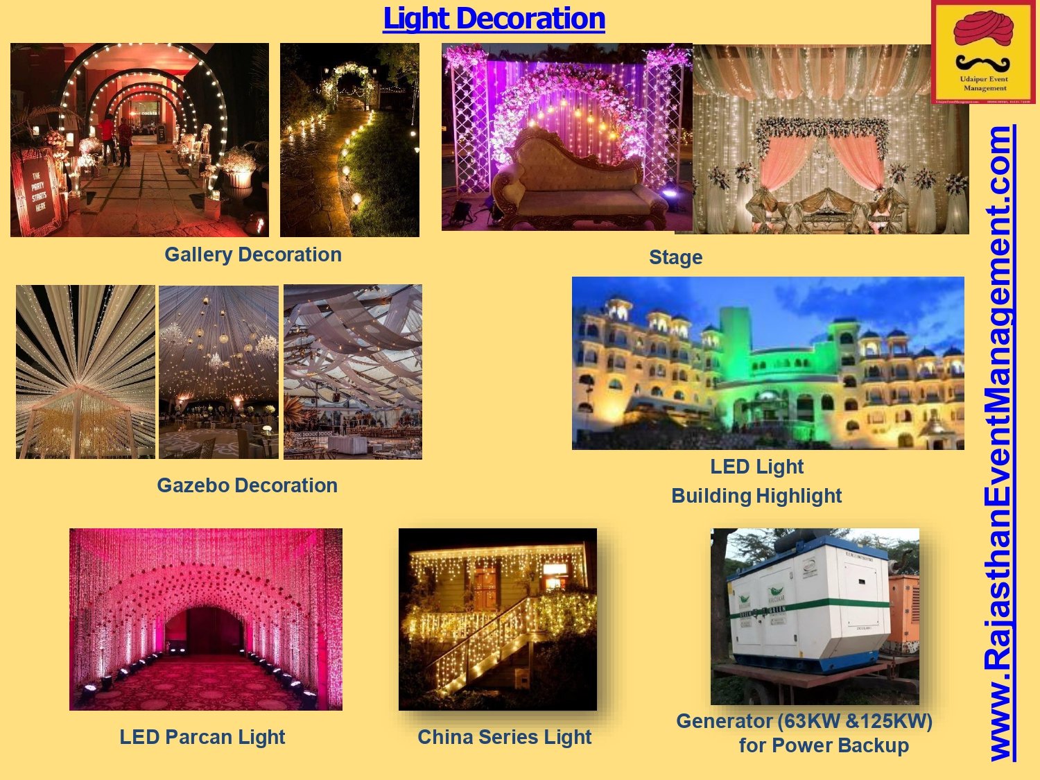 Wedding Light Decoration India | Rajasthani Mela Carnival Stalls PAN India