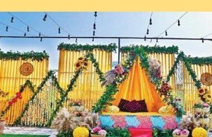 Marigold Stage Haldi Setup - Best Lakh Bangle Maker India