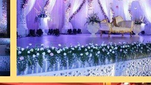 Draped Fabric Stage - Best Lakh Bangle Maker India